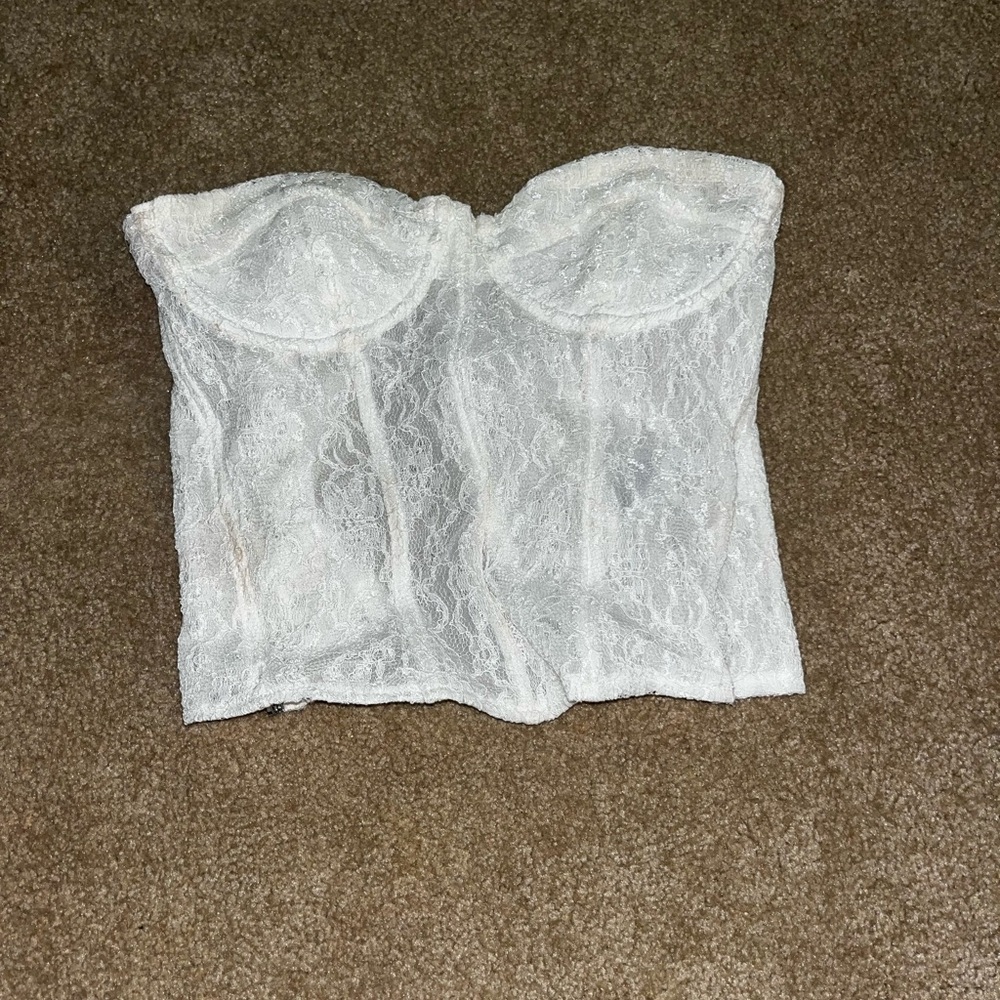 Edikted White Lace Corset